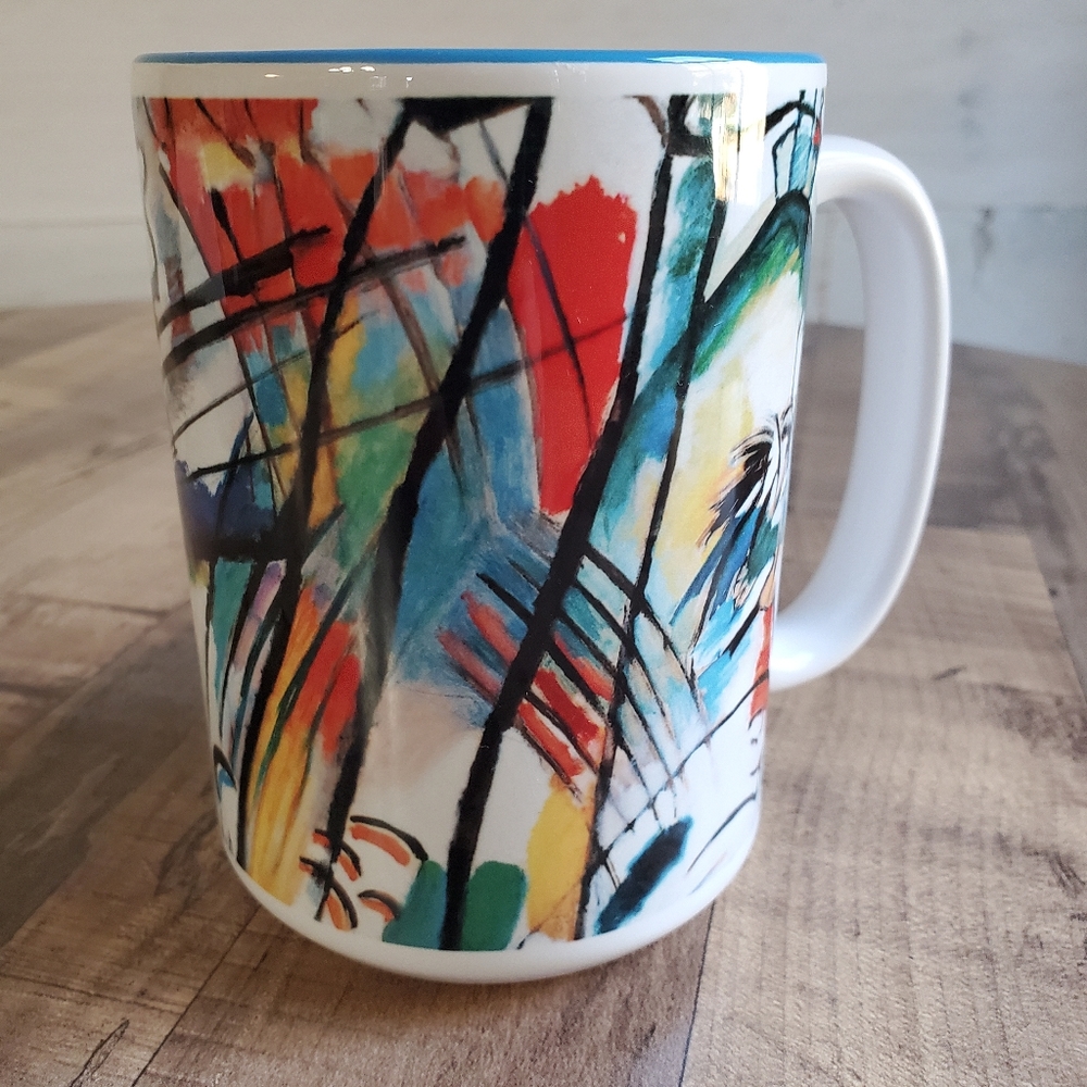 Zazzle abstract 2 tone 15oz. coffee cocoa mug Wassily Kandinsky Improvisation 28 - Picture 7 of 15